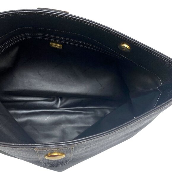 LANCEL Paris Bag Black Leather Made in Italy Clutch Designer Handbag - Picture 4 of 13